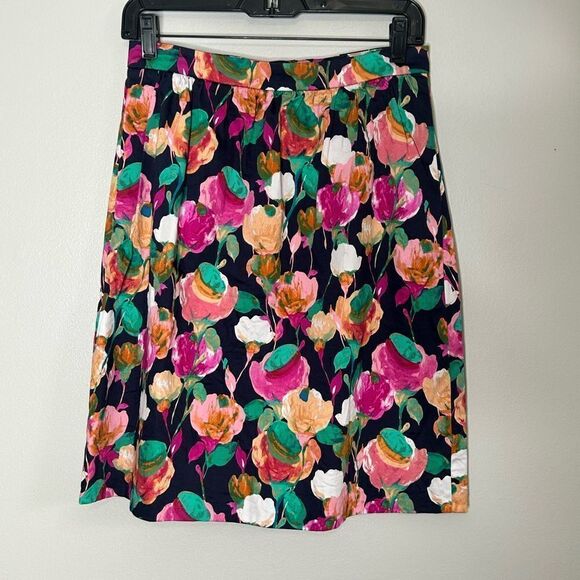 J.Crew Floral A Line Skirt - Picture 2 of 4
